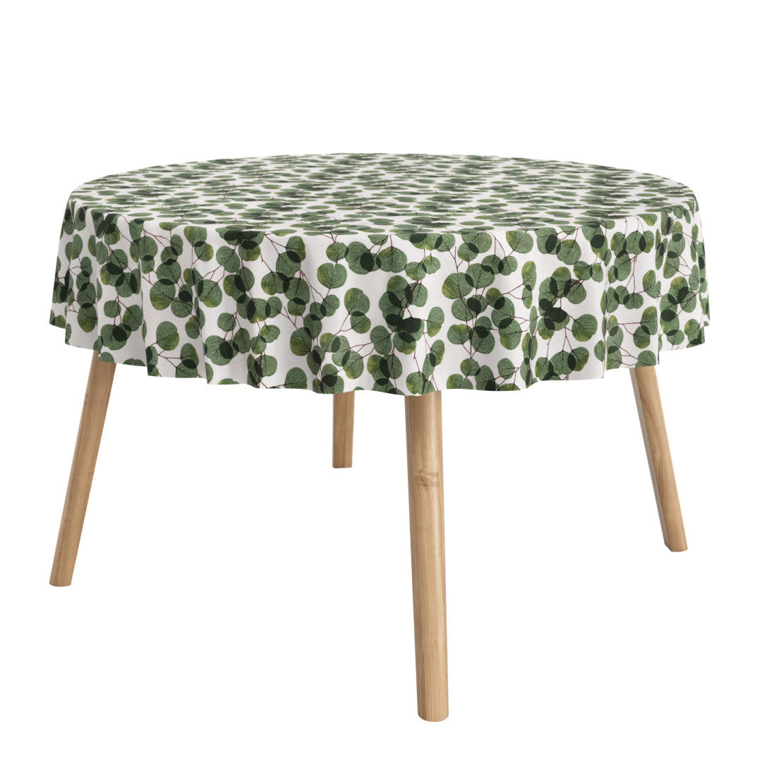 Hjerteblad Grøn - Rund akryldug med antiskrid og blade