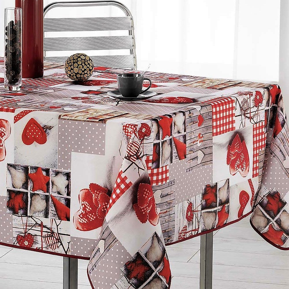 Atout Coeur Hjerter trumf - Juledug med anti-plet, 150 x 240 cm