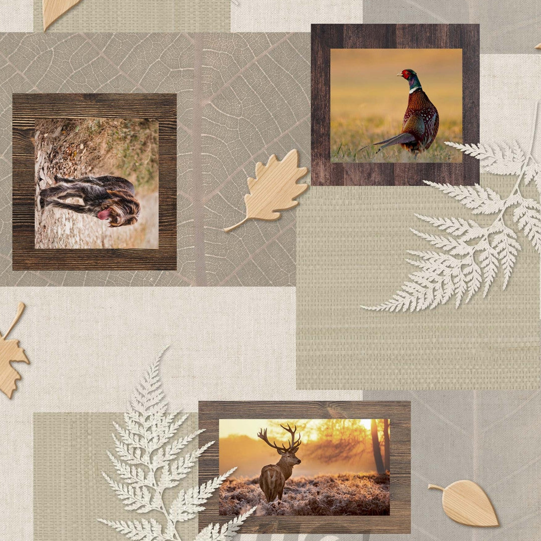 Hunting Mind Naturel - Voksdug med kronvildt og jagtmotiver