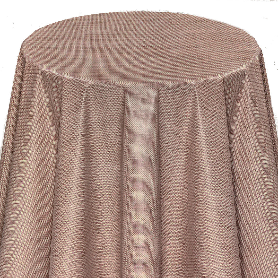 Et Ikonisk Design Taupe - Rund voksdug med hessian look