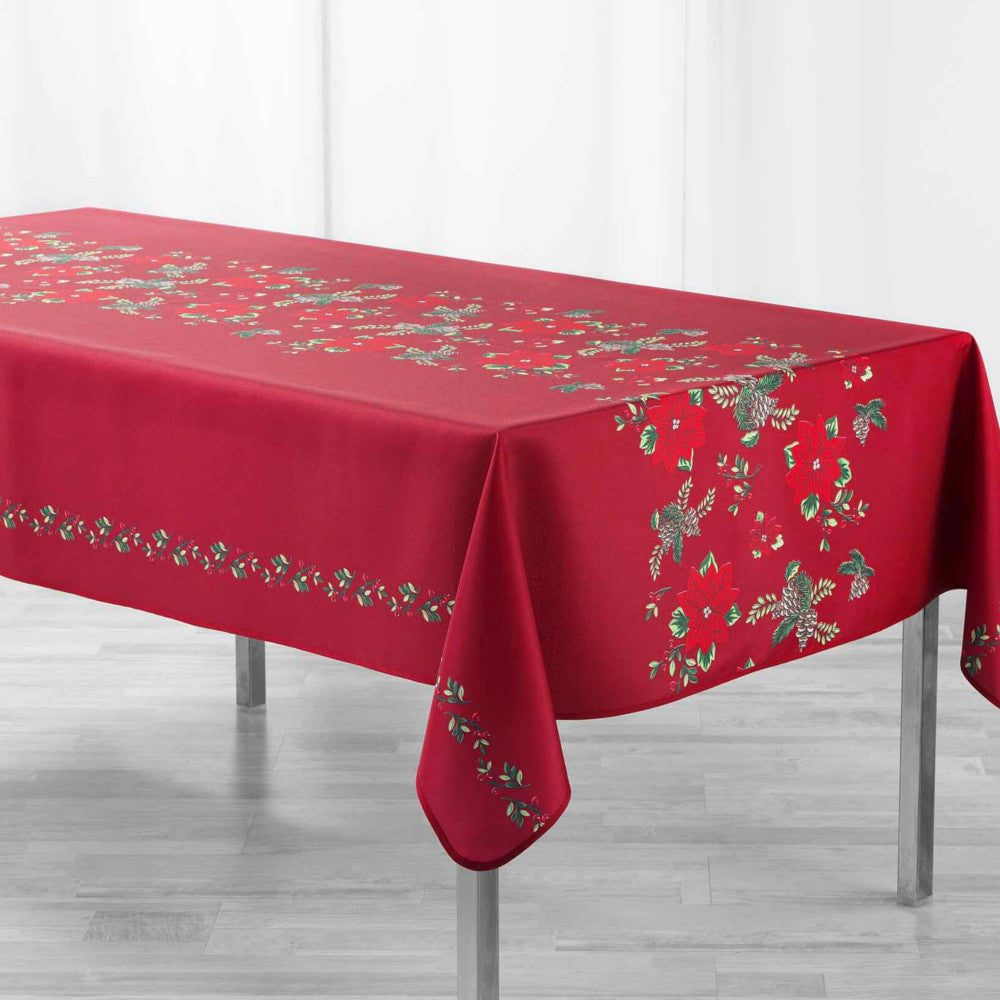 Isadora Red - Juledug med anti-plet, 150 x 300 cm
