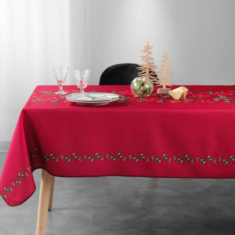 Isadora Red - Juledug med anti-plet, 150 x 300 cm, miljø