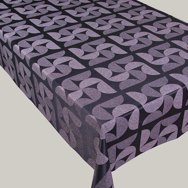 Jaba - Jacquard vævet akryldug, sort/grå