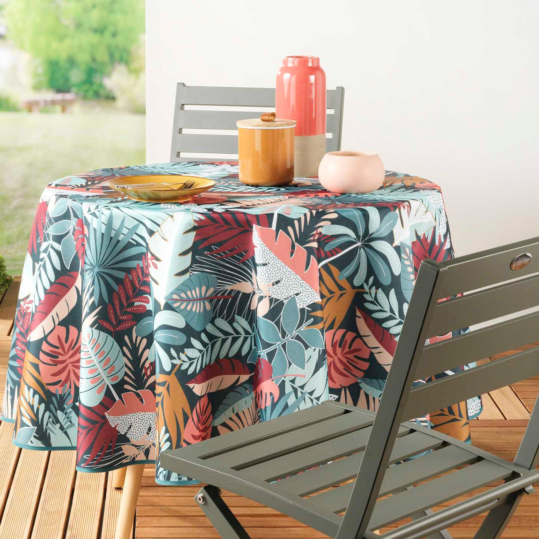 Jacala Blue - Ø 180 cm, rund dug med anti-plet