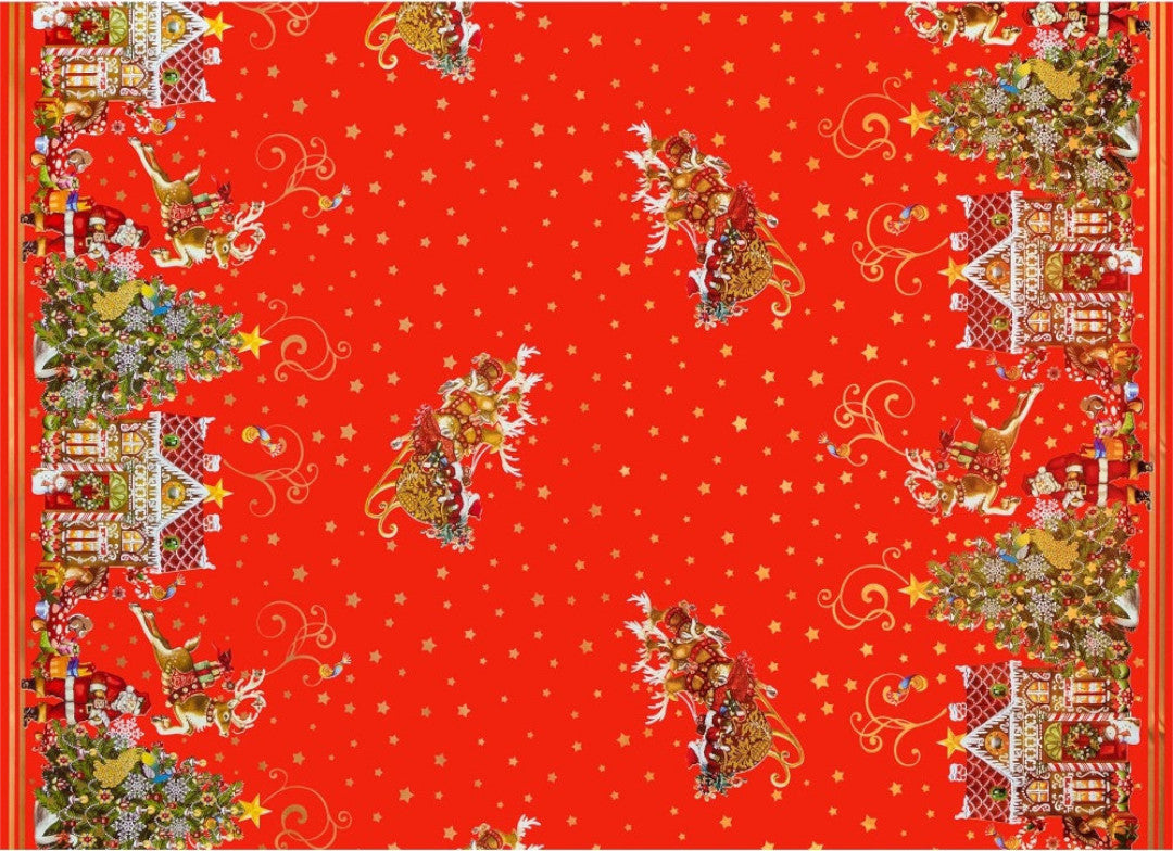 Hele mønsteret på Jul i Kagehuset voksdug