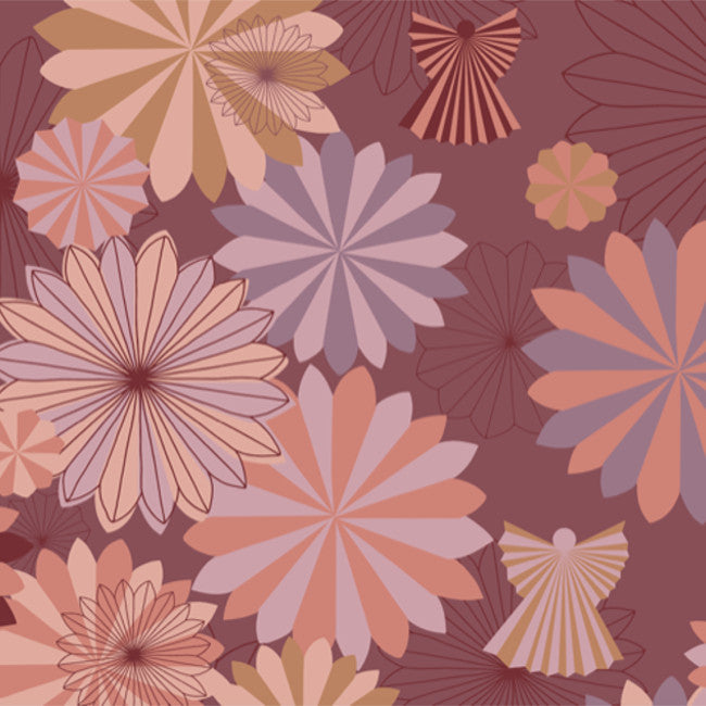 Engel Purple - Notes by Susanne Schjerning - akryldug med antiskrid