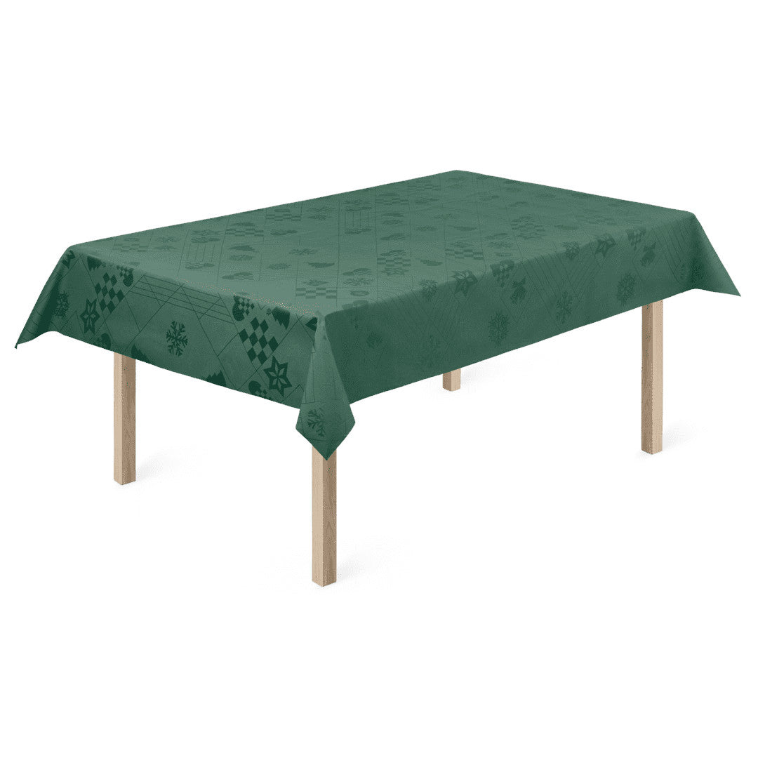 LÆNGDE: 1,5 meter - Juledug Rosendahl Natale Grøn - Tekstildug med akrylbelægning og antiskrid