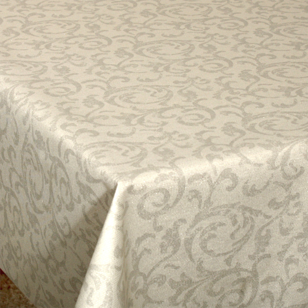 Juledug Smukke Snirkler - Akryldug med sølv lurex