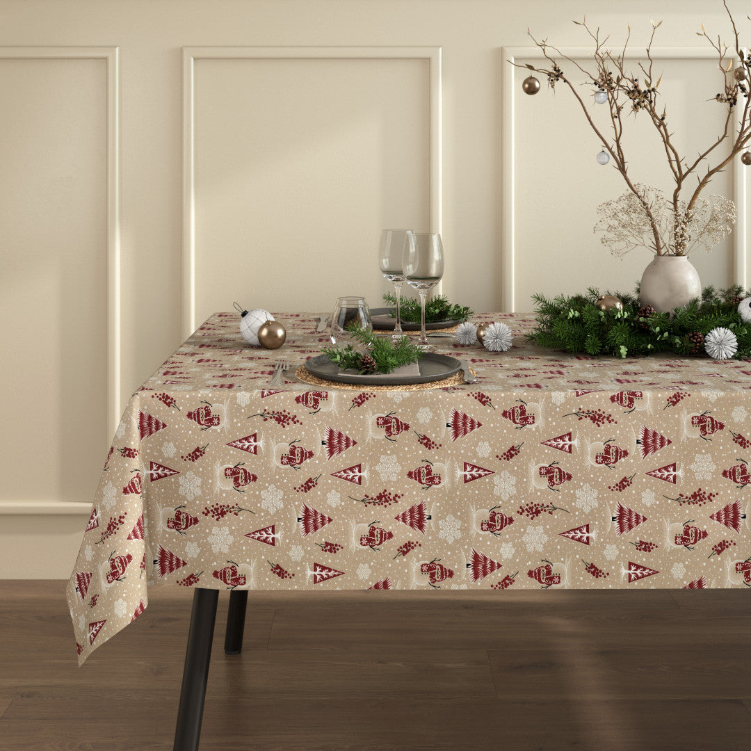 Juledug Snemænd og Glitter - Charmerende akryldug glitter effekt, miljø