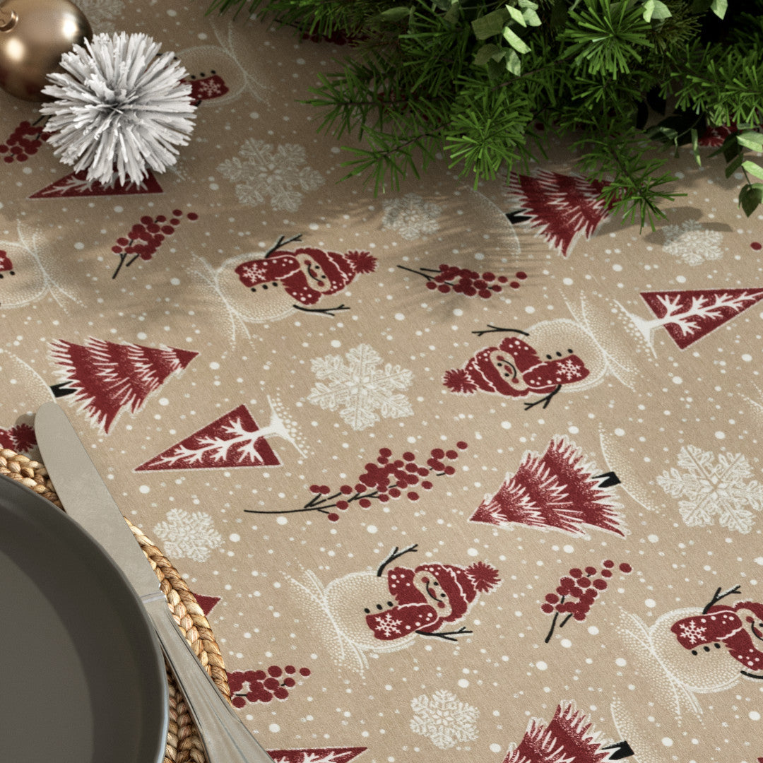 Juledug Snemænd og Glitter - Næerbillede