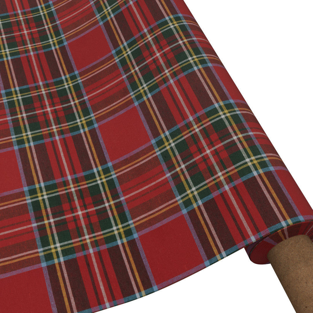 Juledug Tartan Rød - Klassisk akryldug med skotske rødder