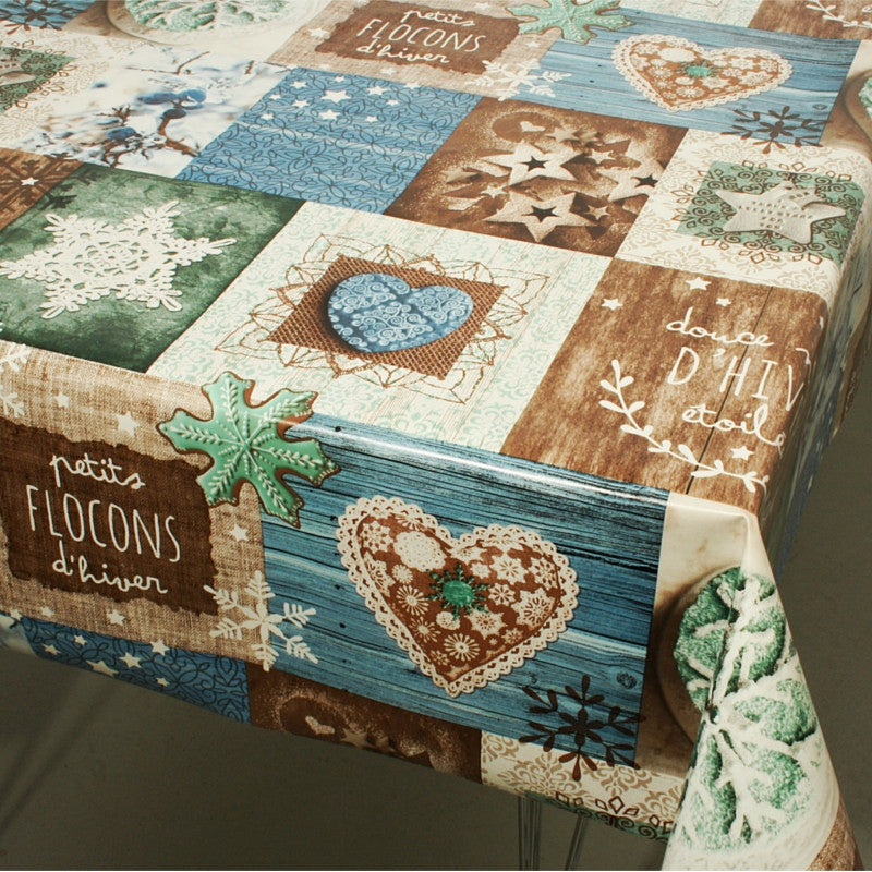 Julevoksdug Flocons - Små snefnug - blå