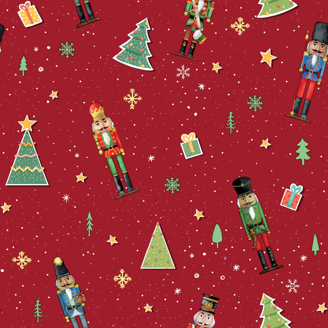 Julevoksdug - Jul med Nøddeknækkeren - Rød