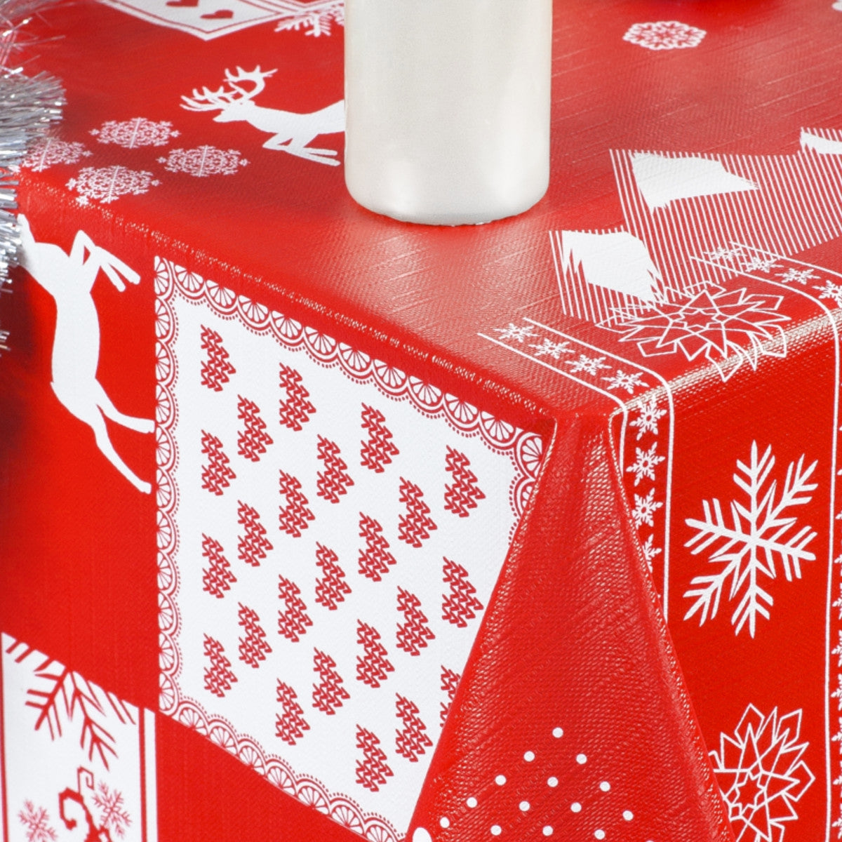 Julevoksdug - Jul i Tyrol, rød