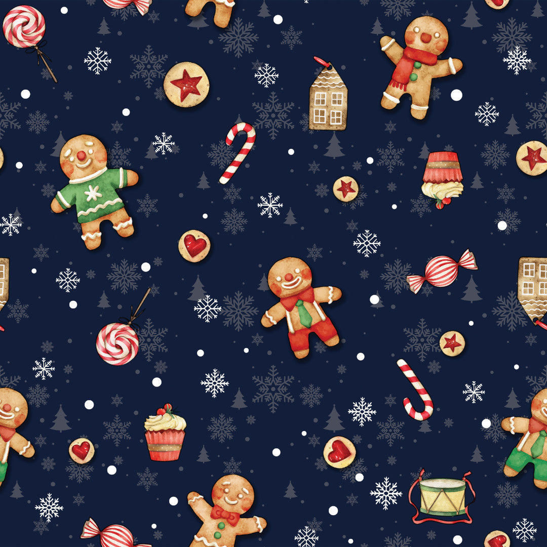 Julevoksdug - Julegodter, Julekagemænd og Koner - Blå