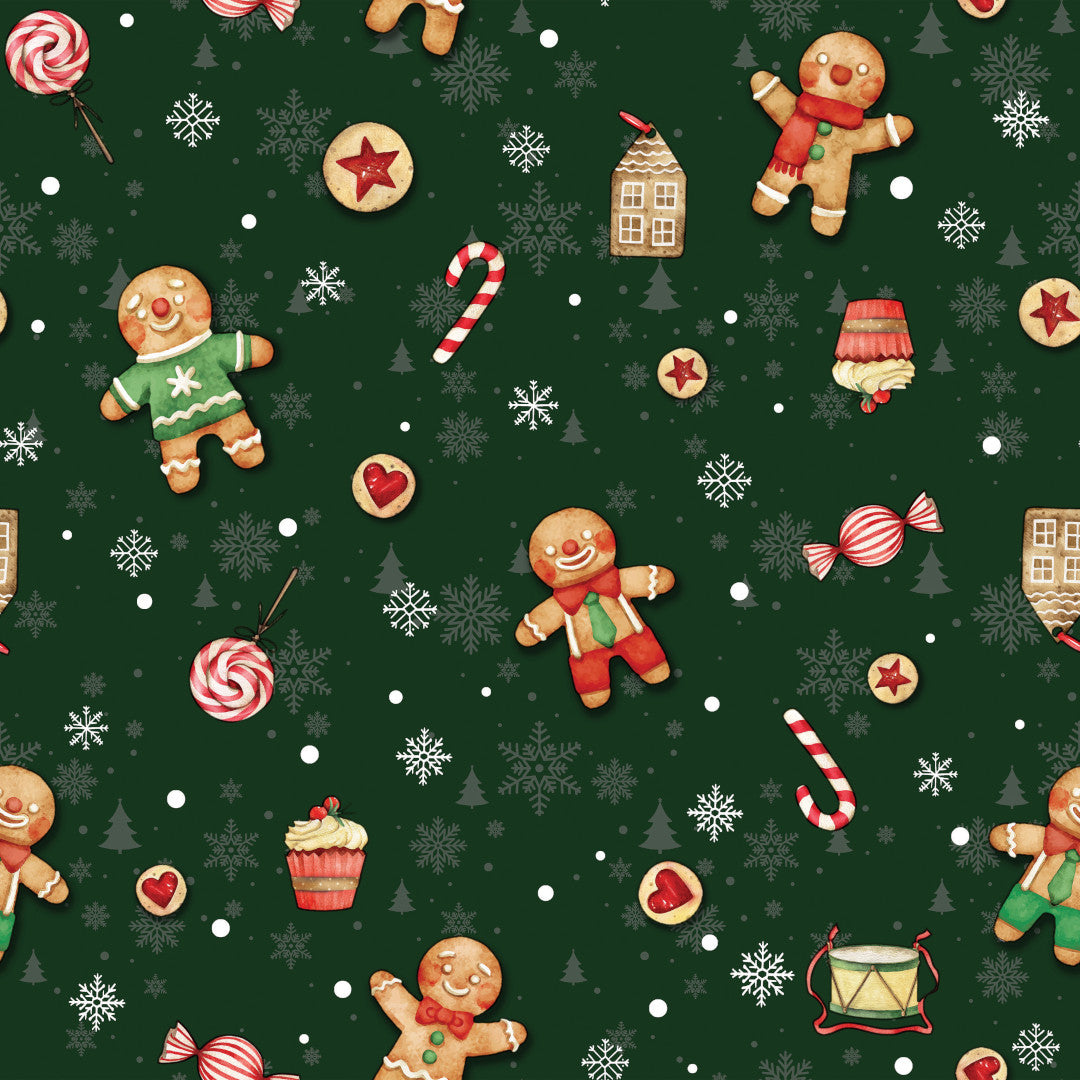 Julevoksdug - Julegodter, Julekagemænd og Koner - Grøn