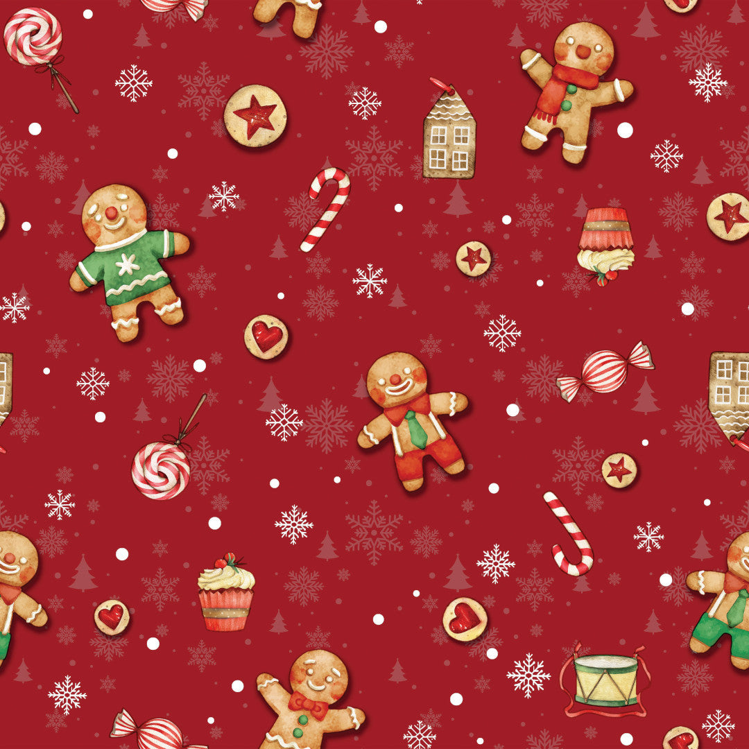 Julevoksdug - Julegodter, Julekagemænd og Koner - Rød