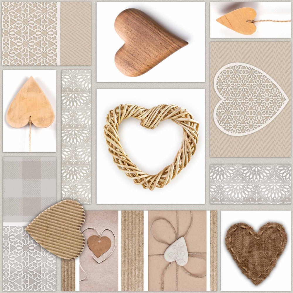 Julen er hjerternes fest - Julevoksdug i naturfarver