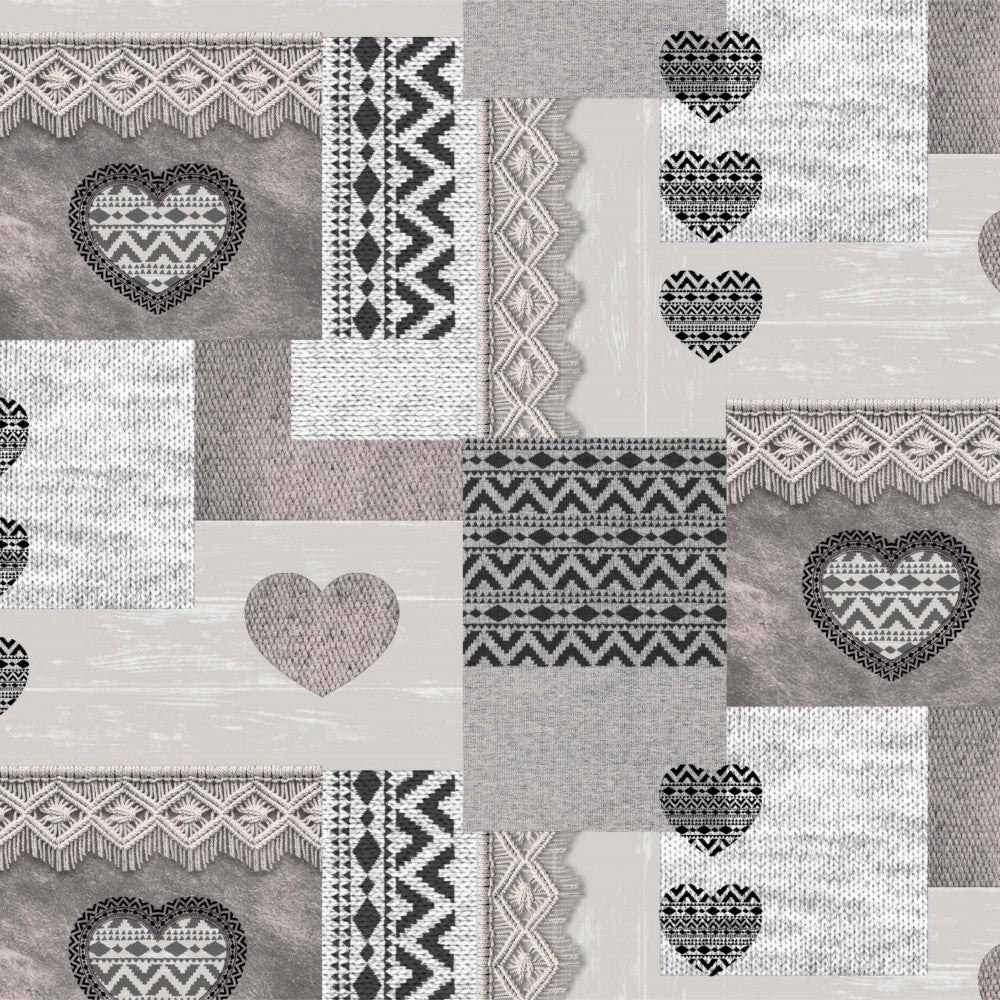 Julevoksdug - Jul Kanvas-Strik Grå