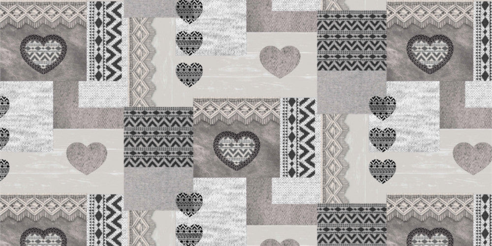 Julevoksdug - Jul Kanvas-Strik Grå