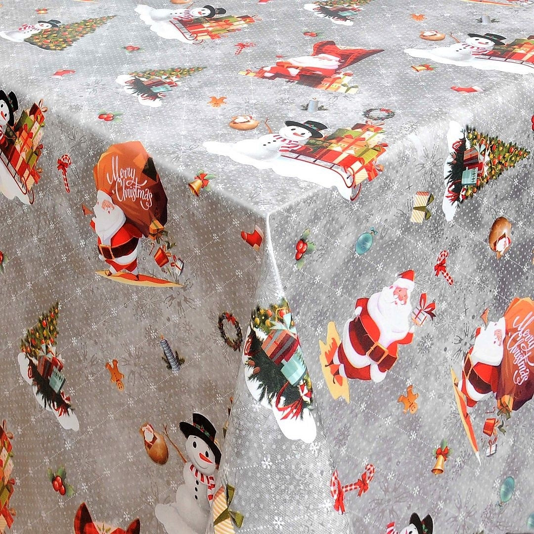 Julevoksdug Merry Christmas - Jul i Sølvskær, 140 cm bred