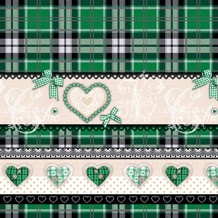 Julevoksdug - Quiltet Jul grøn