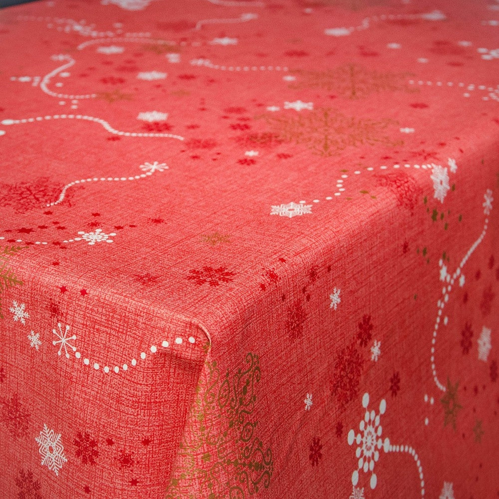 Julevoksdug - Stjerner og stjerneskud, rød