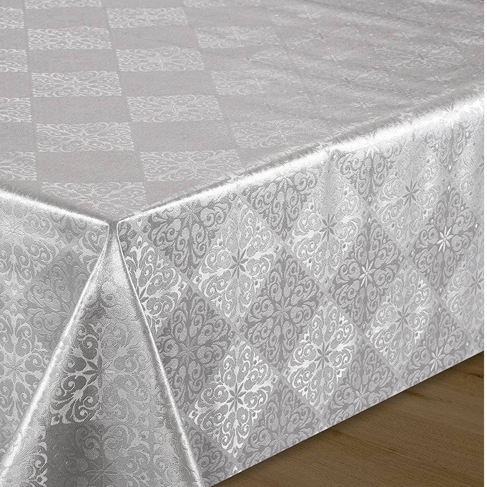 Sølv Lilje - julevoksdug med præget mønster