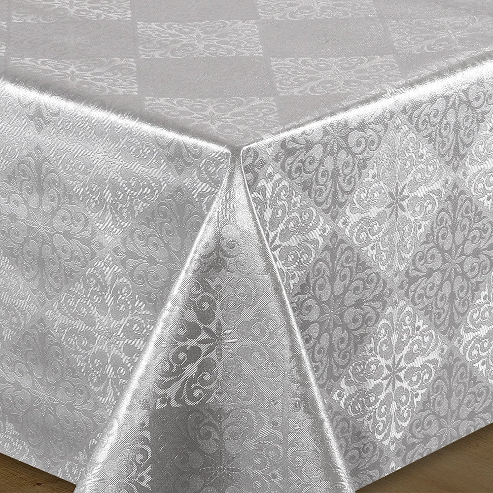 Sølv Lilje - julevoksdug med præget mønster