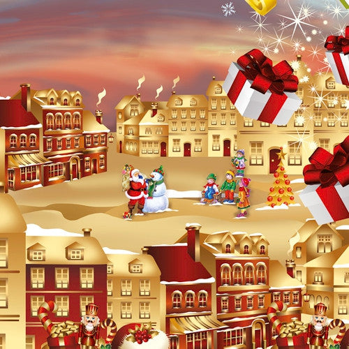 Julevoksdug - Julemanden i byen, 140 cm bred