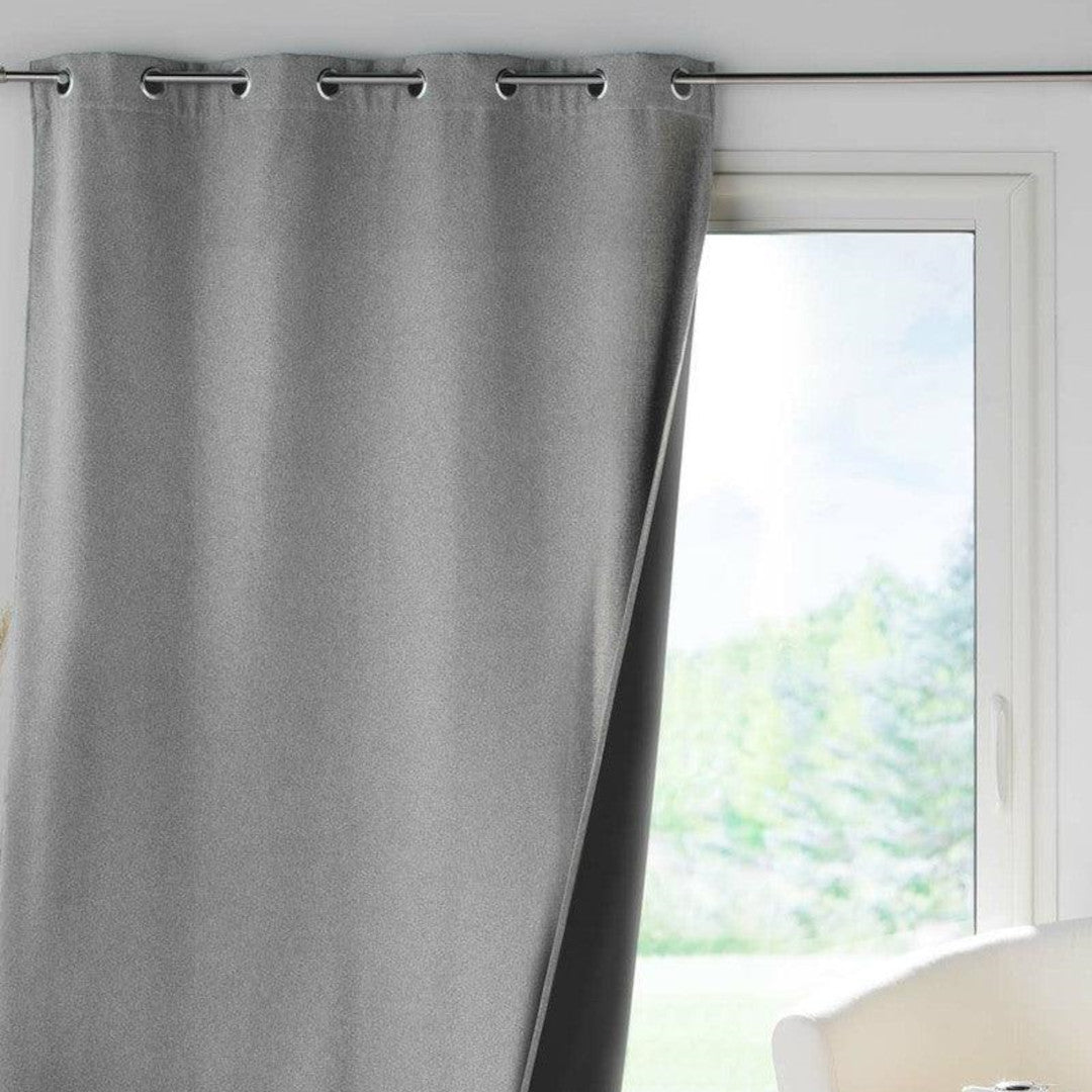 Jupiter Grå – Isolerende Gardin 140 x 260 cm