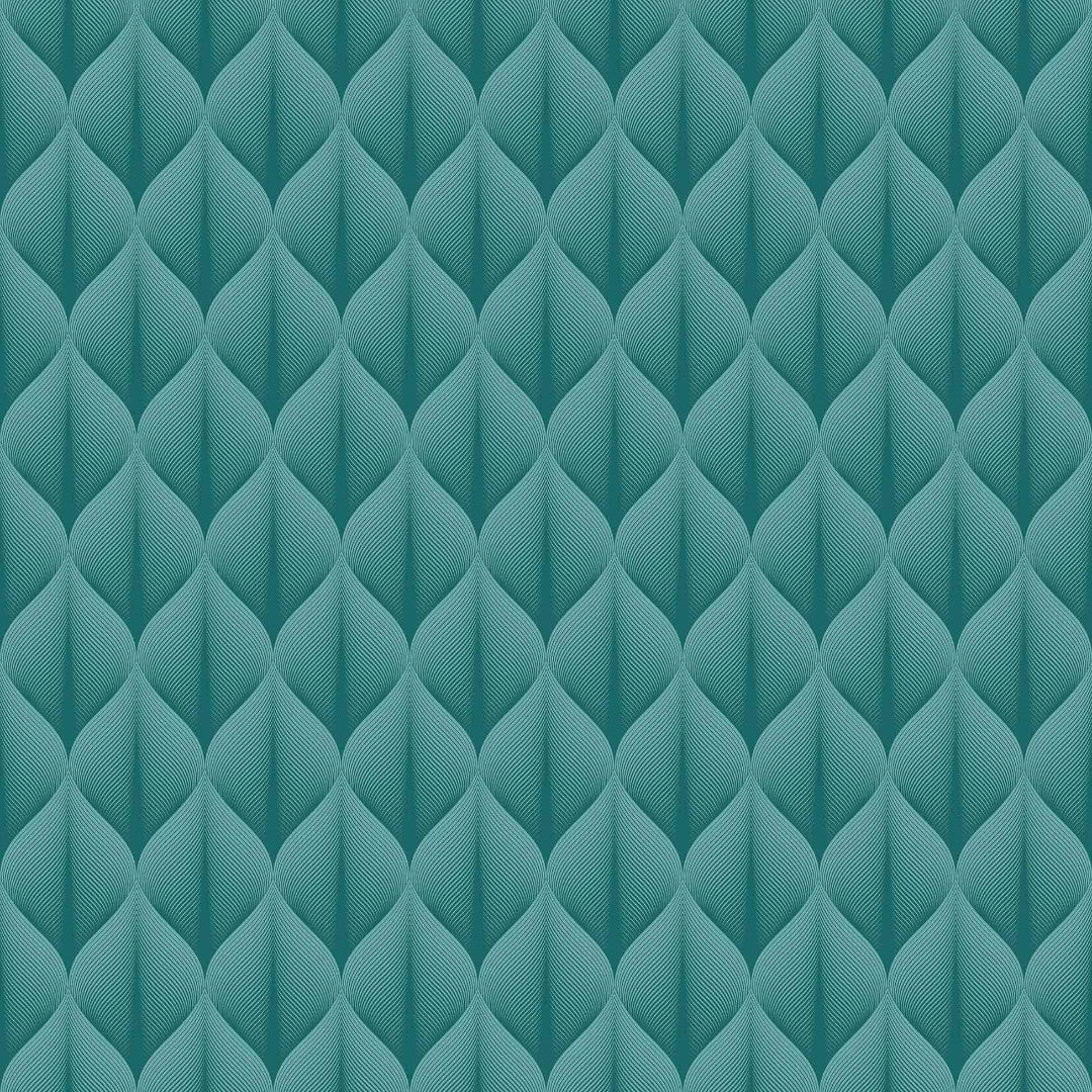 Kalini Luxury Blue - Voksdug med grafisk mønster i flot 3D-effekt