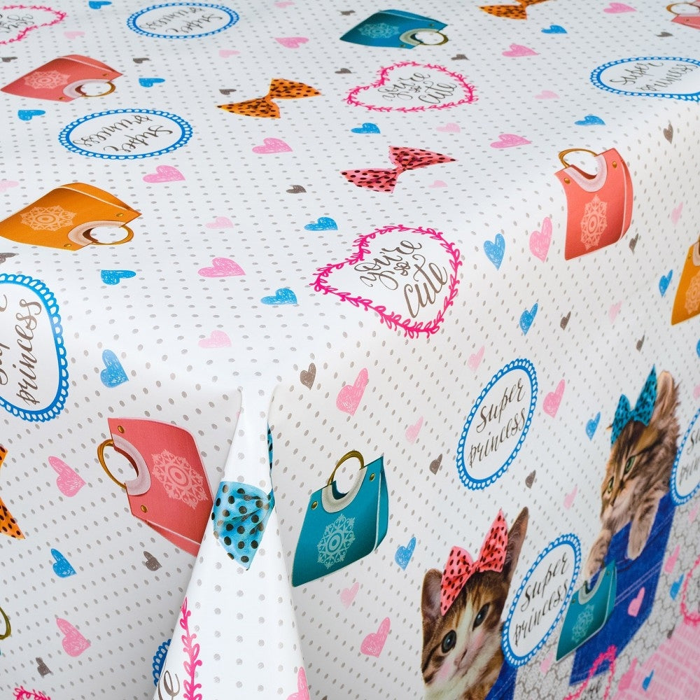 Kitty Bag - Voksdug med kattekillinger