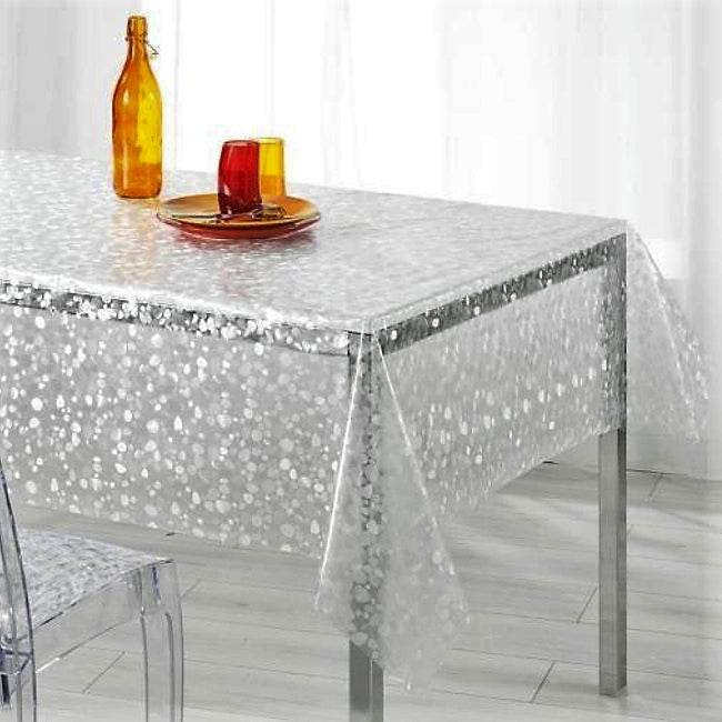 Gennemsigtig klar voksdug med sten mønster