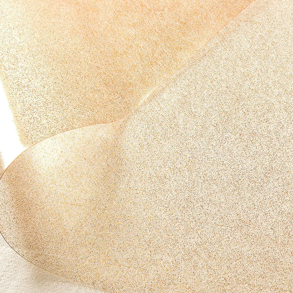 Klar plast med guld glitter gennemsigtig voksdug