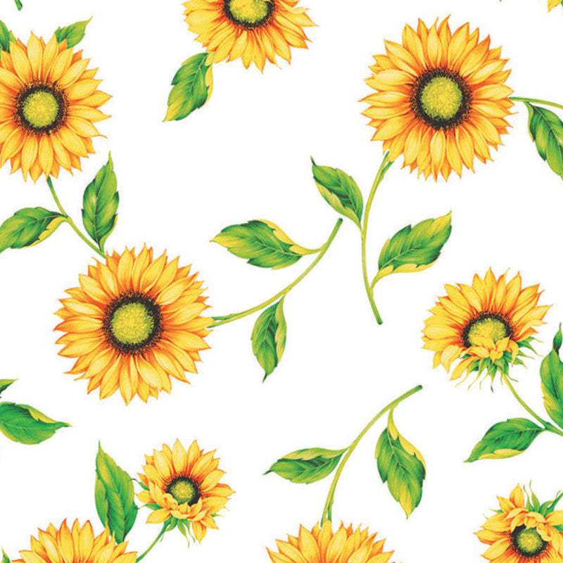 Solskikkedrøm, klar plastdug - Gennemsigtig voksdug med tryk