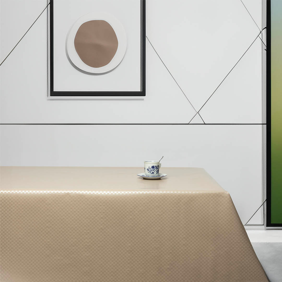 Klassisk mini-tern – Voksdug i beige, mijlø