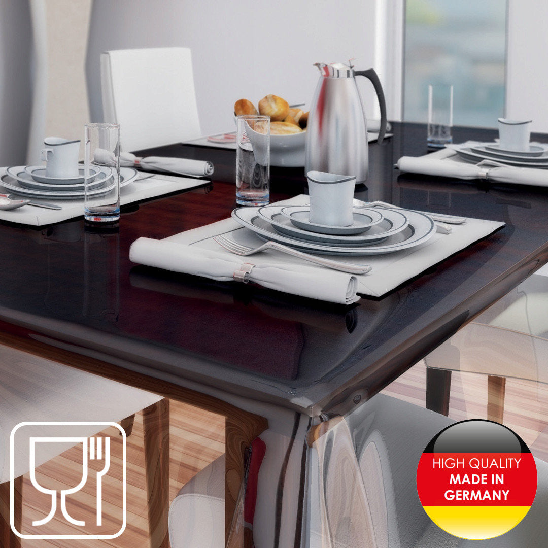 Kraftig gennemsigtig voksdug - 1,0 mm tyk / ca. 140 cm bred - LFGB