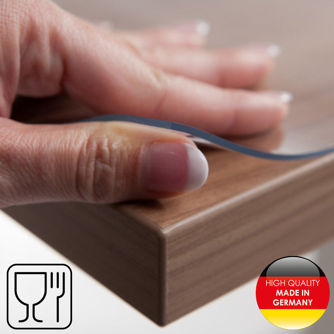 Kraftig gennemsigtig voksdug i klar plast - 2,0 mm / 150 cm