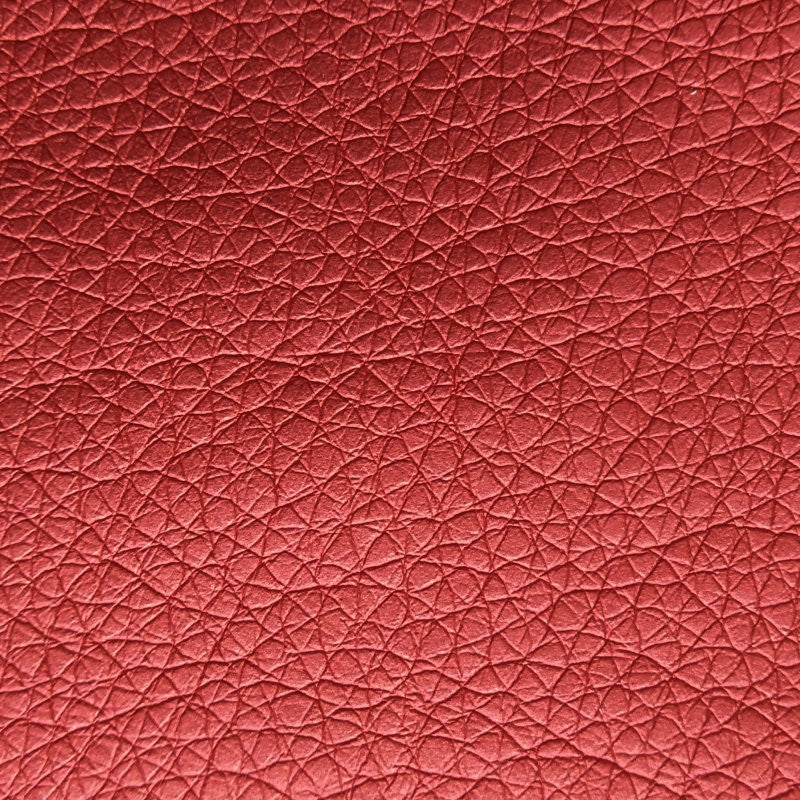 Kunstlæder uden renskåret kant - Ekokuir Brillant - Imiteret læder, 0,8 mm - Rød/kobber
