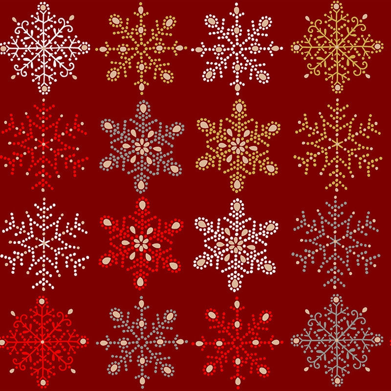 Flake Rouge, Laura Lancelle akryldug - bomuld med lurex, 2 x akryl og antiplet