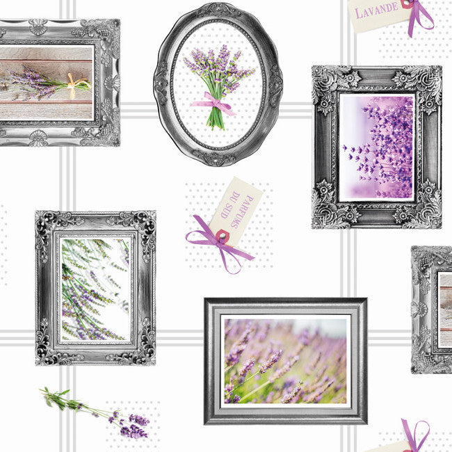 Lavendel Museet, voksdug med lavendel motiver