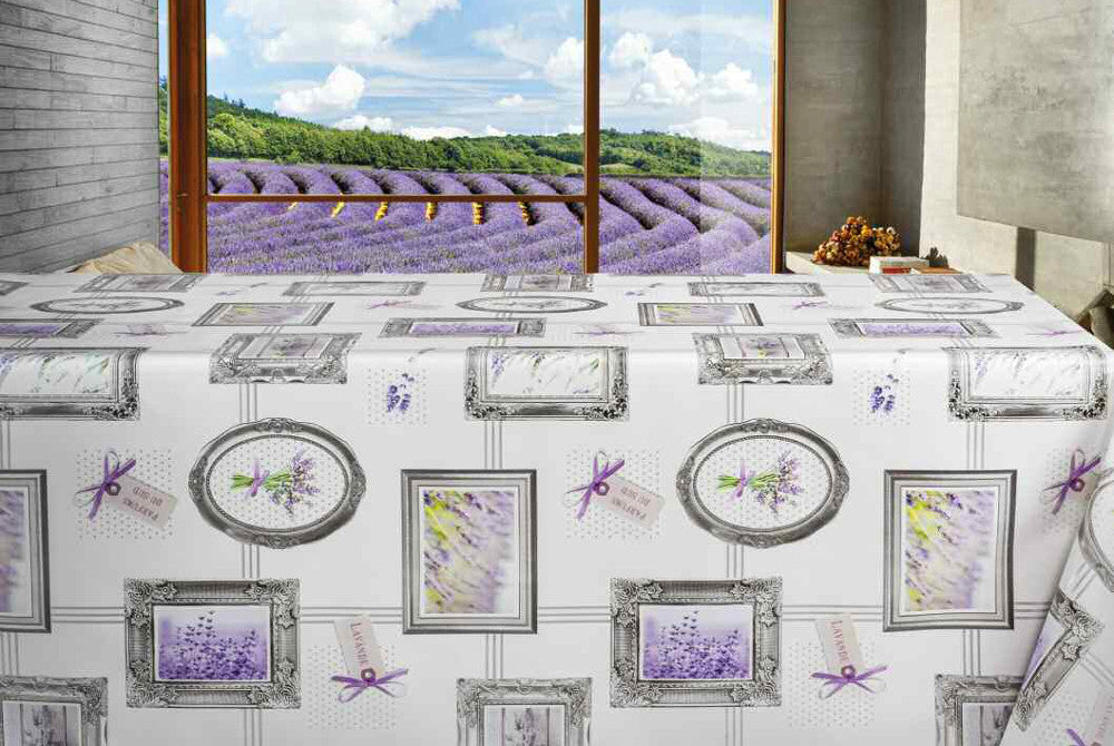 Lavendel Museet, voksdug med lavendel motiver