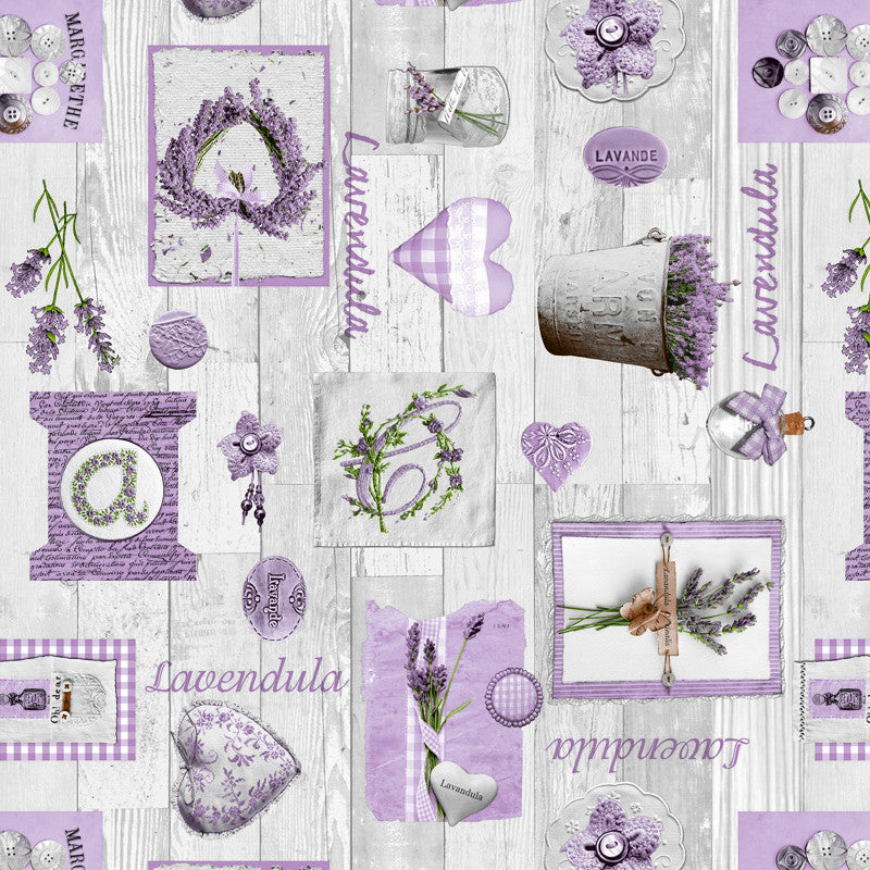 L´eau de Lavande - Provence voksdug med lavendel motiver