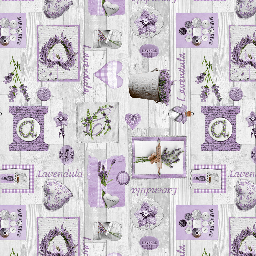 L´eau de Lavande - Provence voksdug med lavendel motiver 160 cm