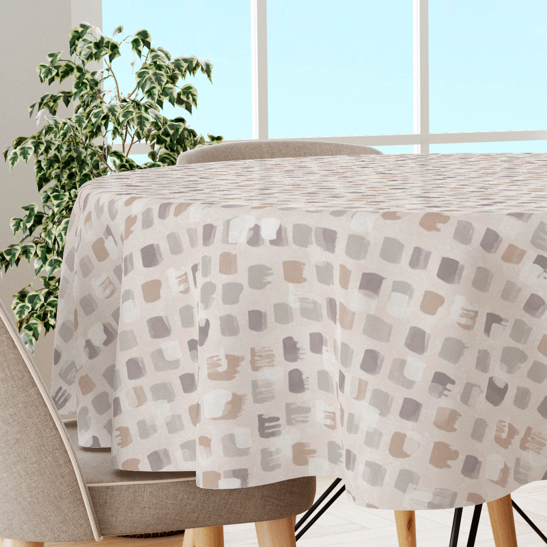 Leonor Beige - Ekstra bred voksdug, 180 cm, rund