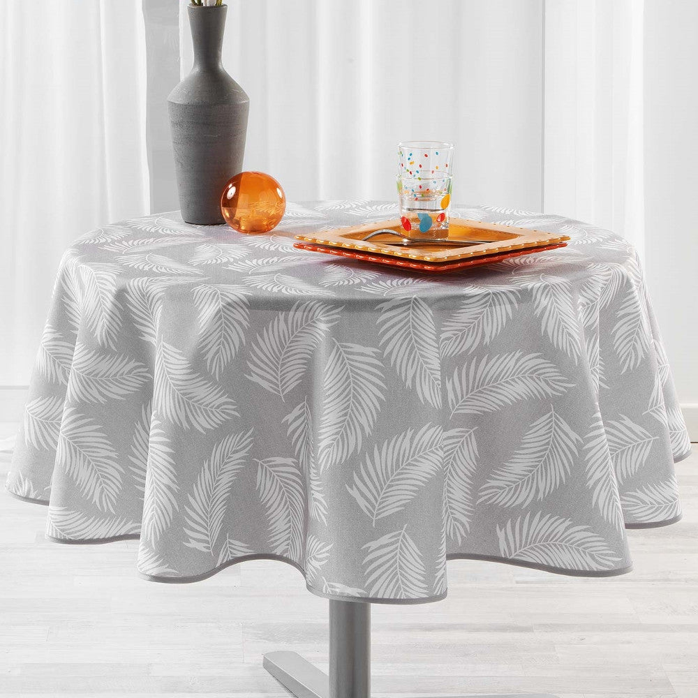 Lifette Grey Ø 180 cm, rund dug med anti-plet