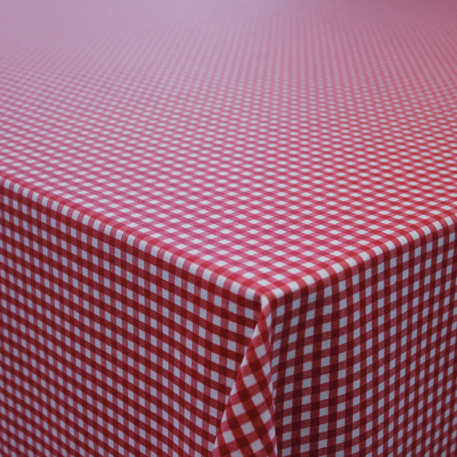 Patinir 140 cm, klassisk ternet akryldug, rød