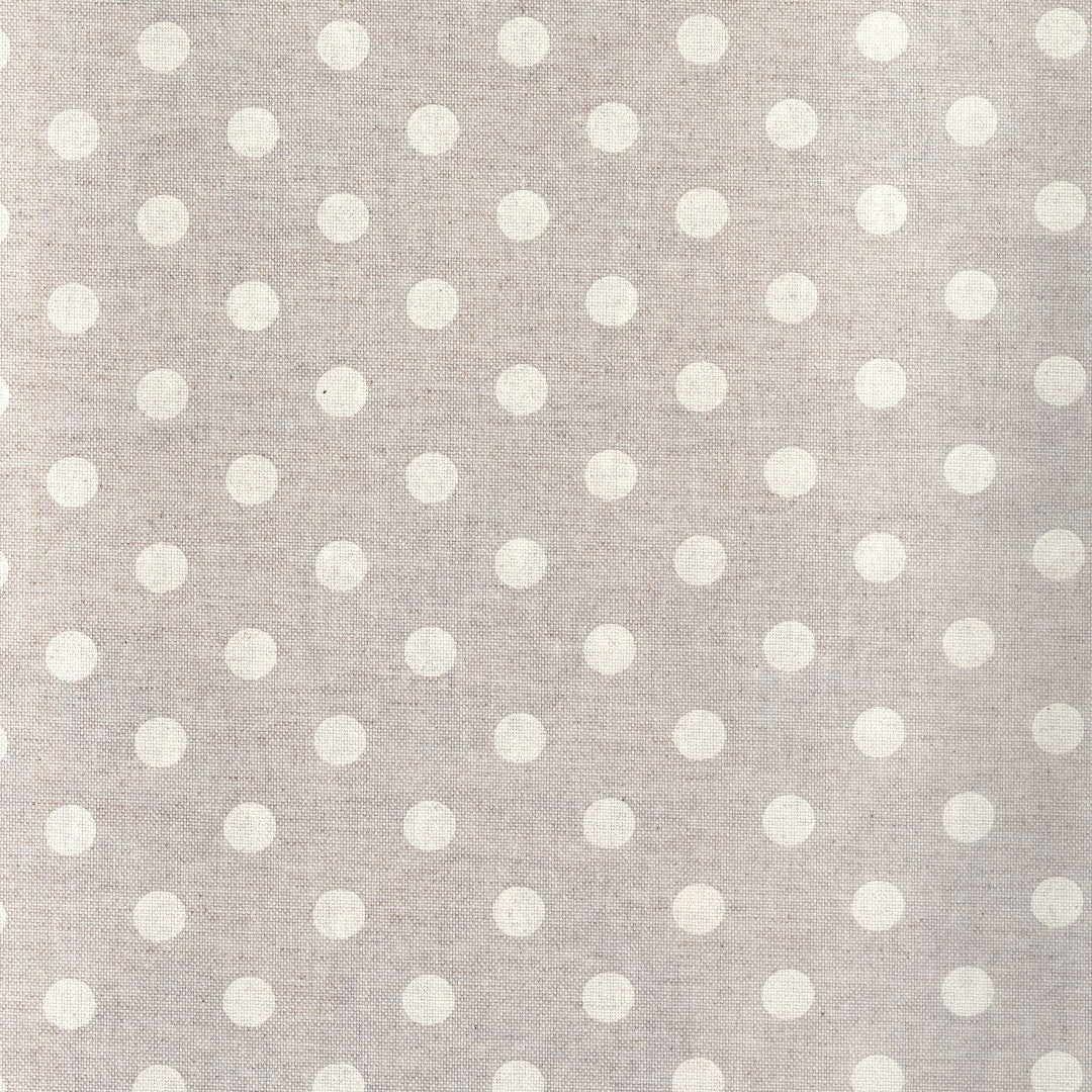 Lino Dot - Akryldug med prikker i hørlook, mønster