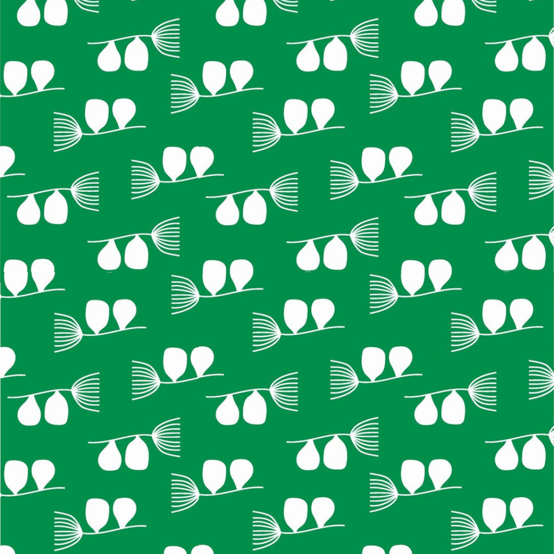 Little Breeze Apple - Lola voksdug i grøn og hvid